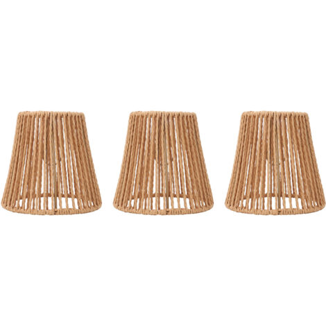 3pcs Small Lamp Shades Replacement Woven Lampshade for Floor Lamps Pendant Light Chandelier