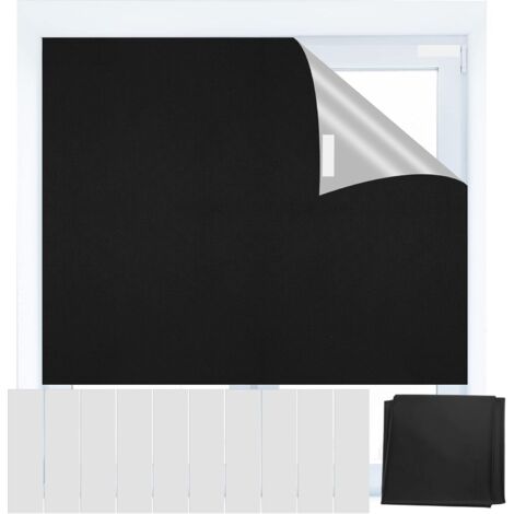 3pcs Store Occultant sans Perçage pour , 145x200cm Rideau Occultant sans Percage, Tissu Occultant Ombrage Store Thermique, Store Occultant pour Fenêtre de Toit pour Voyage Famille