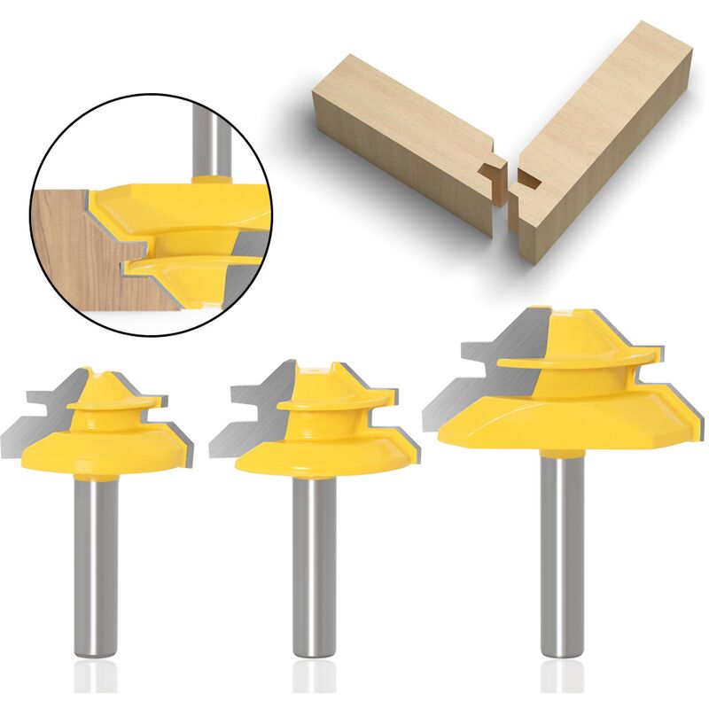 Set di frese per scanalature da 8 mm con gambo da