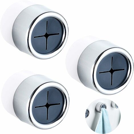 3PCS Tea Towel Holder, Self-Adhesive Towel Holders, Round Wall & Door Mounted Towel Hooks, Premium Towel Hook for Home Bathroom Kitchen, No Drilling Required