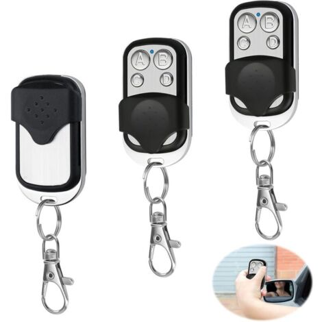 3PCS Télécommande Universelle Portail 433.92 MHz, Télécommande Garage Sans Fil à 4 Boutons, Duplicateur Porte de Garage, Clonage Porte Électrique, Copie Telecommande Universelle 433 mhz
