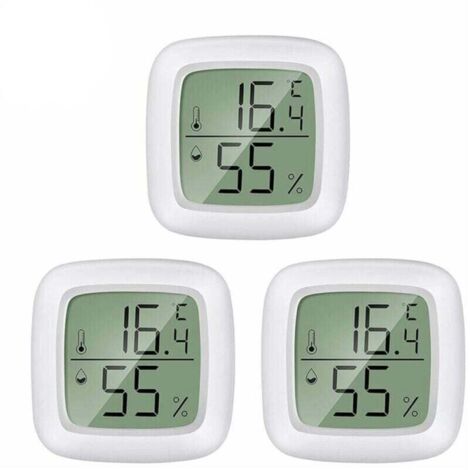 3pcs - thermomètre électronique et hygromètre de haute précision avec aimant intégré et ruban adhésif double face. Best-seller Amazon, mini pour intérieur