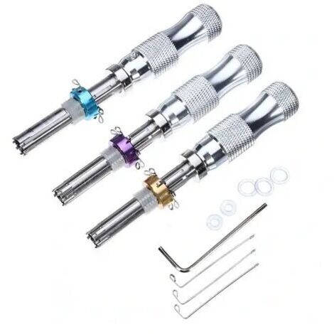 3Pcs Tubulaire 7 Broches de Verrouillage Outil de Serrurie Lock Pick Ensemble