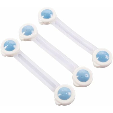 3Pcs Verrou de Sécurité Pour Enfants, Serrure Porte Placard Frigo Tiroir Armoire Pour Bébé Bloque Porte Fenêtre Sans Perçage, Bon Protection Pour Enfants ou Bébés - Bleu