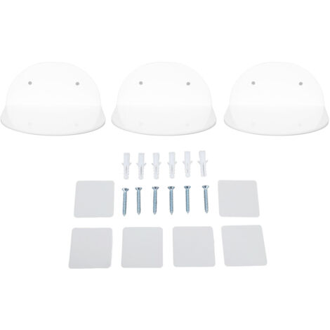 3pcs Wall Speaker Floating Shelves Acrylic Waterproof Wall Mounted Speaker Display Stand for Baby Camera Small Alarm Clock White