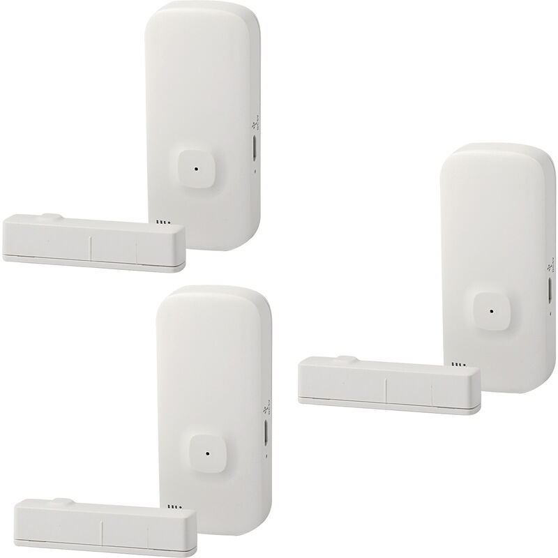 3PCS WIFI Door Sensor Tuya APP Control Door Window Opening Security Alarm Sensor Magnetic Switch Wireless Detector Compatible with Alexa Google Home