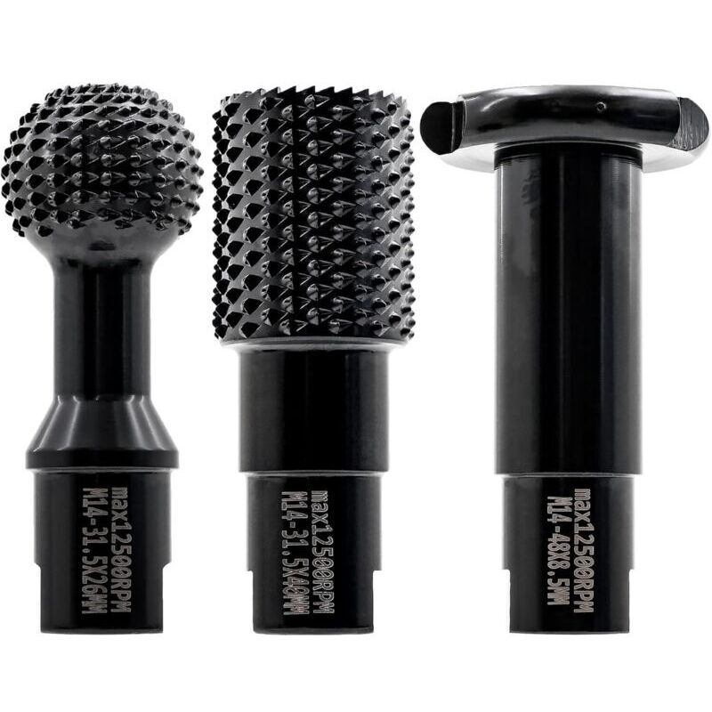 3pcs Woodworking Carving Rasp for Drills, DIY Engraving Grinding Router Head Milling Router Bit Rotary Rasp File Milling Cutter for Wood and Plastic