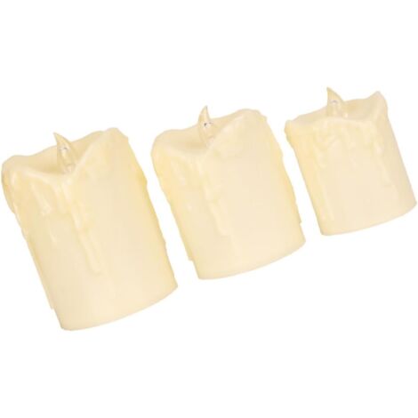 3pièces Bougies Électroniques Simulées à Piles pour