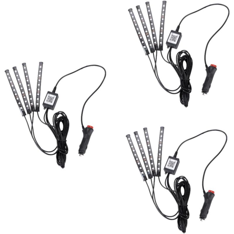 Start - 3Pièces led lumière sous la voiture led bande lumineuse éclairage intérieur de la voiture bande lumineuse led bande lumineuse capteur contrle