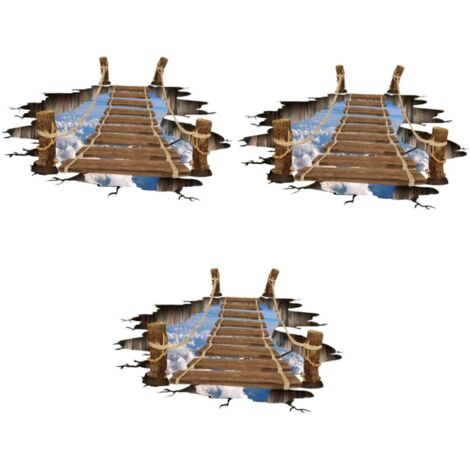 3pièces Tapis De Sol Pvc Anti - dérapant Effet Pour Décoration Intérieure