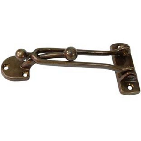 3PZ FERMAPORTE CON GANCIO IN OTTONE BRONZATO - mm.130x60h.