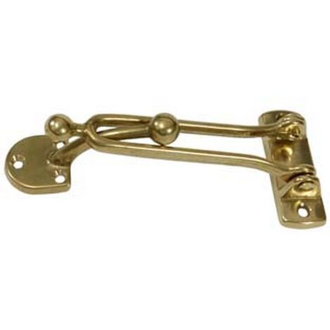 3PZ FERMAPORTE CON GANCIO IN OTTONE LUCIDO - mm.130x60h.