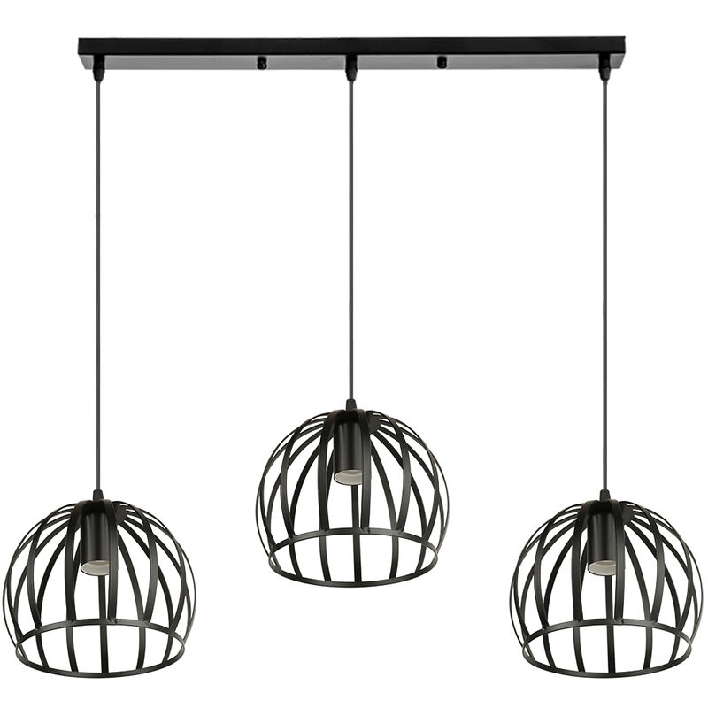3pz Lampadario industriale lampada a sospensione 3...