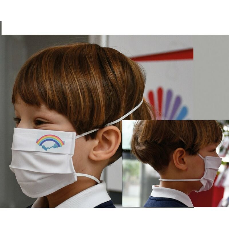Image of 3PZ mascherina igienica protettiva riutilizzabile 'bam fucsia cm. 18 x 7 - 2/5 anni