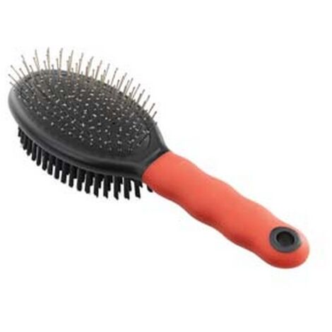 3PZ SPAZZOLA COMBINATA GRO 5928 PER CANI CON OGNI TIPO DI PELO  - cm.23x6,7x5,5h.