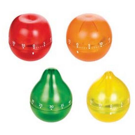 3PZ TIMER DA CUCINA FORME FRUTTA ASSORTITA "PRESTO" -  cm.7