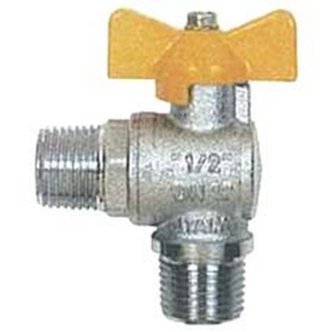 3PZ VALVOLA A SFERA GAS A SQUADRA  M/M CON MANIGLIA A T ART.060 - MM 1/2"