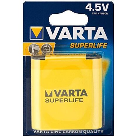 3R12/Flat (2012) pila, 1 pezzo in blister, batteria carbonio Zinco, 4,5 V.