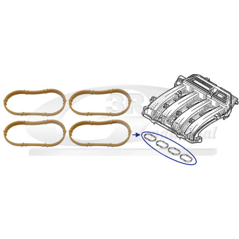 3RG 83629 KIT JUNTAS COLECTOR ADMISION (4 PCS)