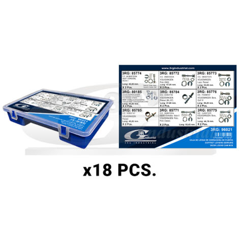 3RG 96021 CAJA LEVA CERRADURA PUERTA (18 PCS)