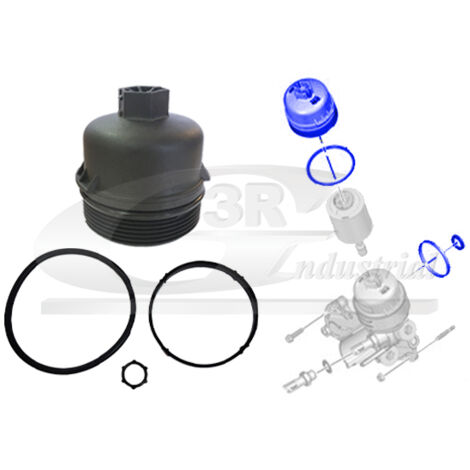 3RG 98207 KIT TAPA Y SELLO CARCASA FILTRO ACEITE (4PCS)