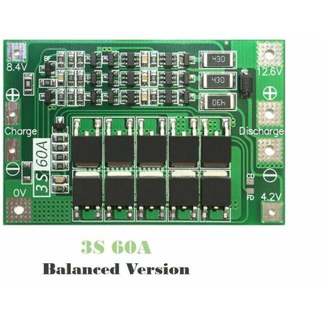 3s 60a Version Equilibrada De Placa De Proteccion Pcb Para Bateria De Litio