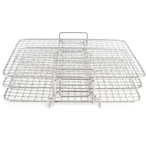 3‑Tier Cooling Rack Set Stainless Steel Baking Roasting Cooking Rack for FoodiAG300AG400 Fryer Oven Parts3‑Tier Square Grill