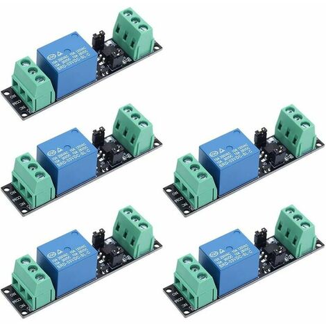 3V 1 Channel Relay Power Switch Module with Optocoupler High Level Trigger for ESP8266 Development Board (Pack of 5)——