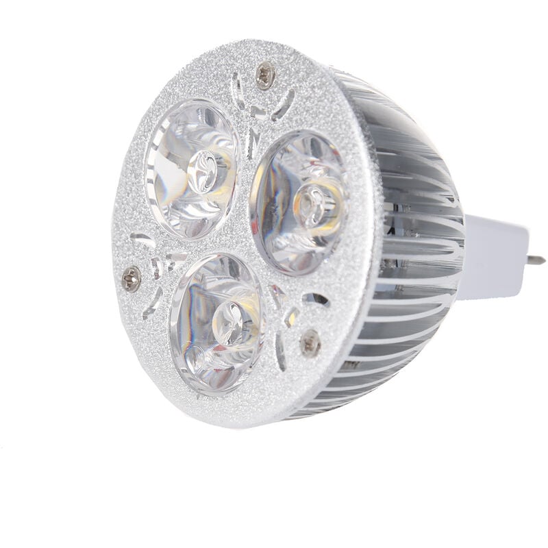 Tlily - 3W 12-24V MR16 Blanc chaud 3 led Projecteur Lampe Ampoule seulement