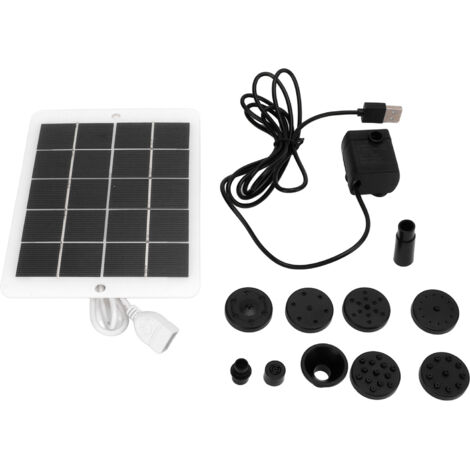 3W 5V Solar-Springbrunnenpumpe für Gartenteiche, 120L/H Fördermenge, Garten- und Landschaftswasserpumpe