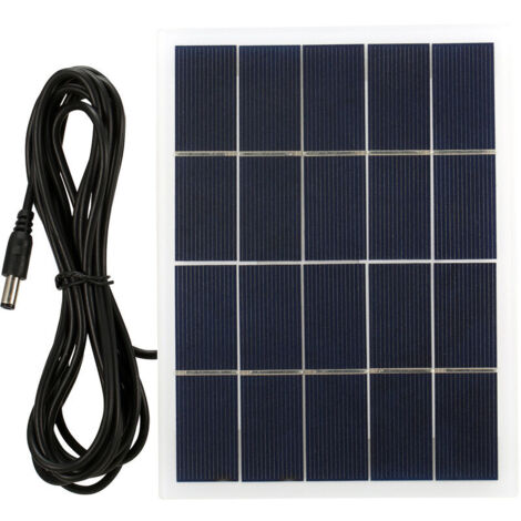 3W 5V Solarpanel mit DC-Anschluss Polykristalline Silizium-Solarzelle DIY Wasserdicht Camping Portable Power Solarpanel Kompatibel für 3,7V Batterie Straßenlaterne Gartenlampe Home Fan Pump