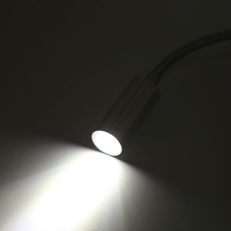 3W kaltweiße LED-Nachttischlampe mit flexiblem Hals zum Lesen und Arbeiten (AC85-265V)