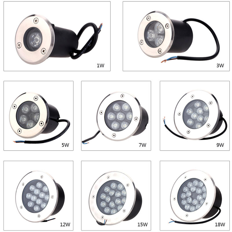 

3W LED Exterior Suelo Jardín Camino Suelo Subterraneo Soterrado Patio Lampara Punto Luz de paisaje IP67 Impermeable AC 85-265V,multicolor