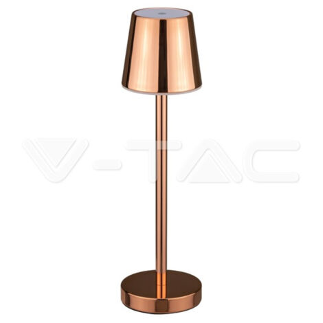 3W LED LAMPADA DA TAVOLO RICARICABILE TOUCH DIMMERABILE CORPO D ORO 4000K                                - Luce NATURALE