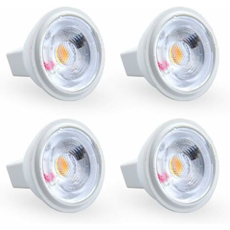 3W MR11 GU4 Ampoule LED Blanc Chaud 3000K AC/DC 12V Equivaut à l’Ampoule Halogène 35W Parfait pour maison, bureau, magasin, supermarché, bars, café, exposition, hôtel, restaurant, etc (4pcs) [Classe é