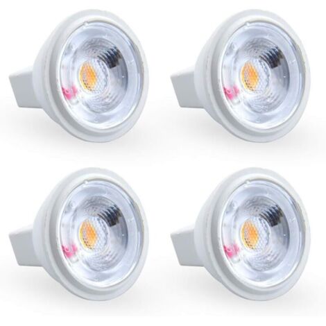 3W MR11 GU4 Ampoule LED Blanc Chaud 3000K AC/DC 12V Equivaut à l’Ampoule Halogène 35W Parfait pour maison, bureau, magasin, supermarché, bars, café, exposition, hôtel, restaurant, etc (4pcs) [Classe é