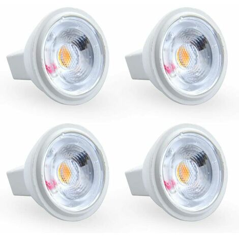 3W MR11 GU4 LED Bulb Warm White 3000K AC/DC 12V Equivalent to 35W Halogen Bulb Perfect for home, office, store, supermarket, bars, cafe, exhibition, hotel, restaurant, etc (4pcs) [Energy Class F]