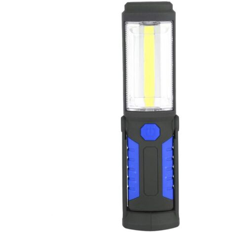 3W Rechargeable COB LED COB Lampe de Travail Lampe de Poche Lampe D'Inspection de Camping Lampe de Travail D'Urgence avec Support Magnétique pour le Travail à Domicile Camping Kit D'Urgence(2)