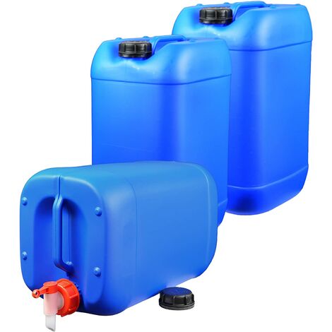 Auslaufhahn DIN 71 60 Liter Kanister Wasserkanister blau dicht verschließbar 