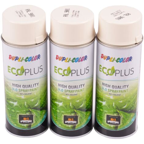 3x 400ml Dupli Color ECOPLUS Lackspray cremeweiß Farbspray Sprühlack Sprühdose