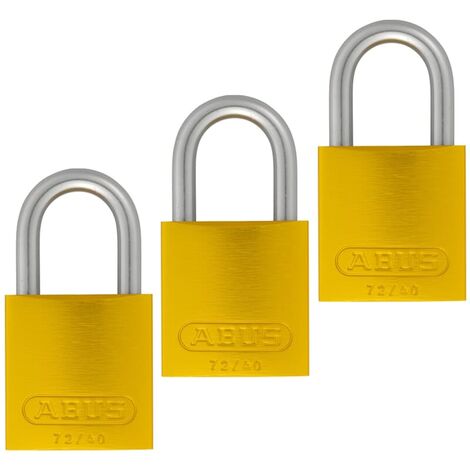 3x Abus Vorhangschloss Aluminium grün 72LL/40 vs Bügelschloss Gravur geeignet