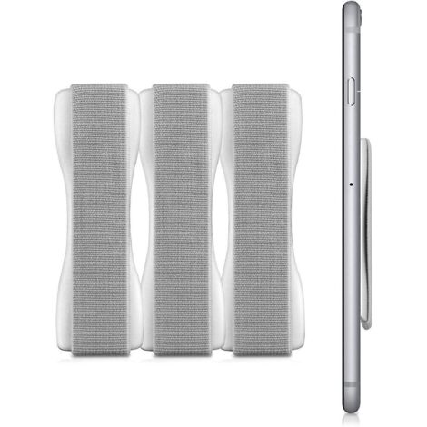 3x - Argent Support Doigt Smartphone - Accessoire Doigt Pour Tlphone Portable - Sangle Poigne Dos Smartphone