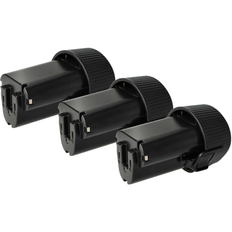 Vhbw - 3x Batterie compatible avec Makita radio de chantier BMR102, BMR101, BMR103, BMR103B, BMR100 outil électrique (2000 mAh, Li-ion, 10,8 v)