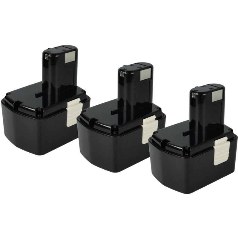 Vhbw - 3x Batterie compatible avec Hitachi wh 14DA, wh 14DAF2, ub 18DL, dv 14DVL, g 14DL, ub 18D, dv 14DVKS outil électrique (3300 mAh, NiMH, 14,4 v)