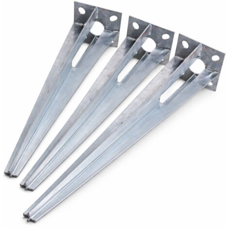 3x Bodenhülse Einschlaghülse für Ø 40 mm Bodeneinschlaghülse 50 cm Länge Zaunpfahl verzinkt Aufnahme 100x100 mm