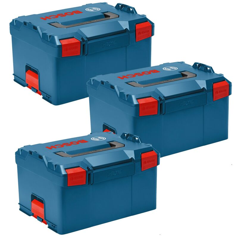 3x Bosch l-boxx 3 238 lboxx Tool Storage Case Toolbox 1600A012G2 Stacker Case