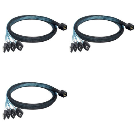 3X Cable Interne SAS Vers , SFF-8643 Vers Avant Rupture Compatible avec le Disque Dur Du Contrleur (3,3 Pi)