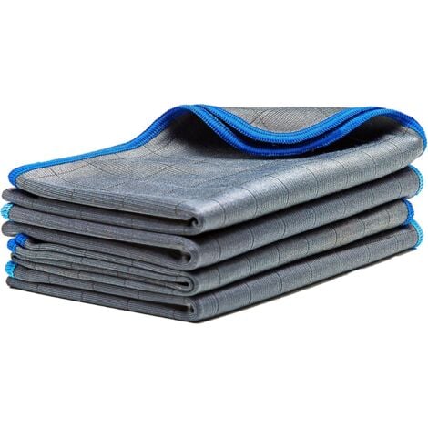 LAFOMUKEA 3X Chiffon Professionnel pour Verre, Chiffon Nettoyage Vitre sans Trace, Lingettes Essuie pour Cuisine Voiture Menage Verre Vitre Vaisselle, Serviettes sans Trace Absorbant, 40x40 CM