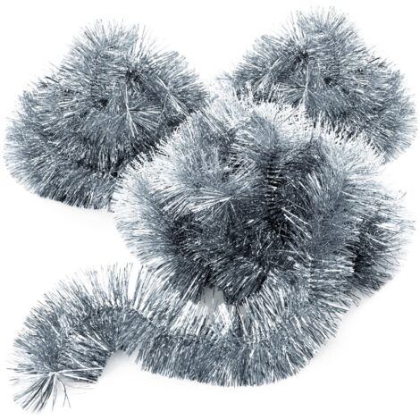 3X Christmas Garland - Fir Garland for Perfect Christmas Decoration - Christmas Decoration - 230 cm - Silver