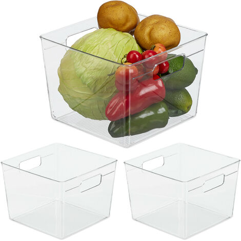 2x Organizer Frigorifero, Contenitori, Cassetti Frigo Salvaspazio